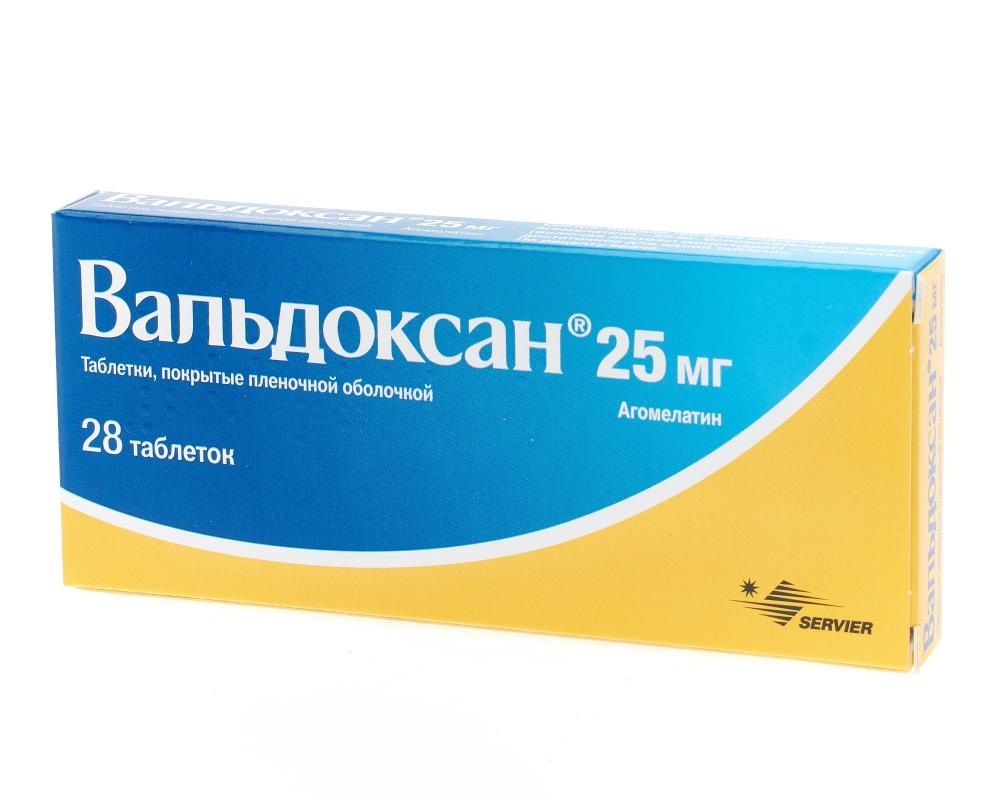 Вальдоксан таблетки 25мг №28 купить в Москве по цене от 1473 рублей