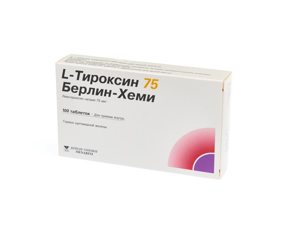 Л-Тироксин-Берлин-Хеми таблетки 75мкг №100 купить в Москве по цене от ...