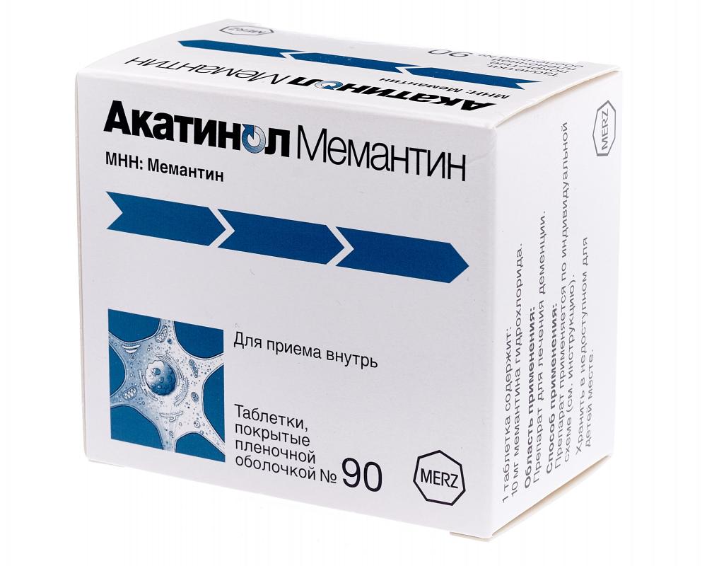 Акатинол Мемантин таблетки покрытые оболочкой 10мг №90 купить в Москве ...