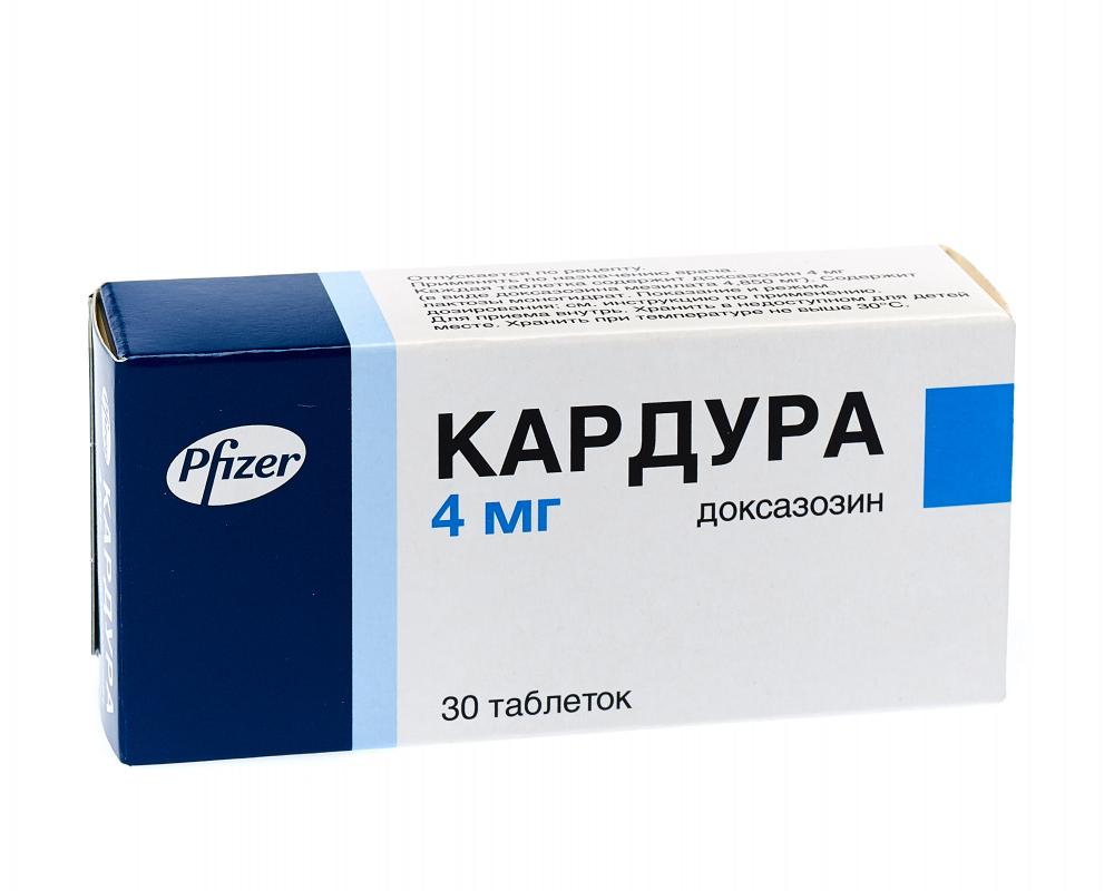 Кардура таблетки 4мг №30 купить в Москве по цене от 290 рублей