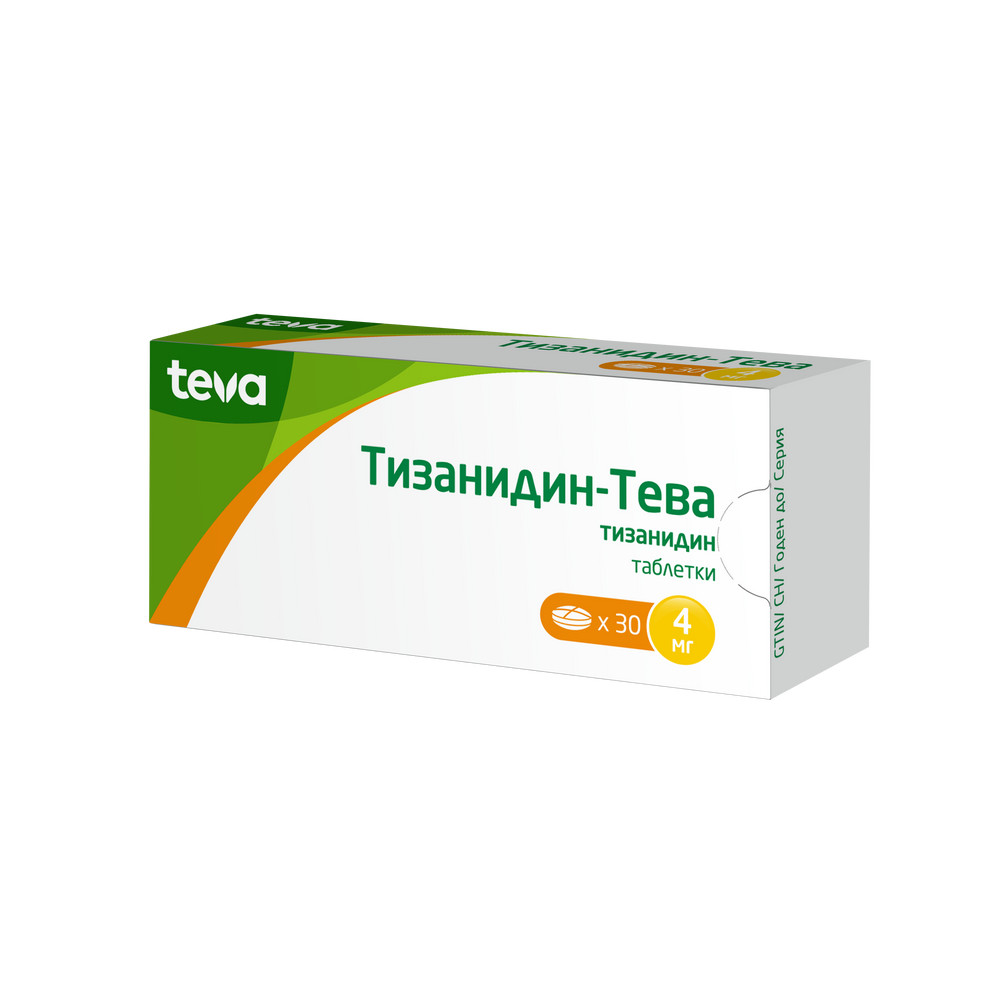 Тизанидин Тева таблетки 4мг №30   по цене от 217 рублей