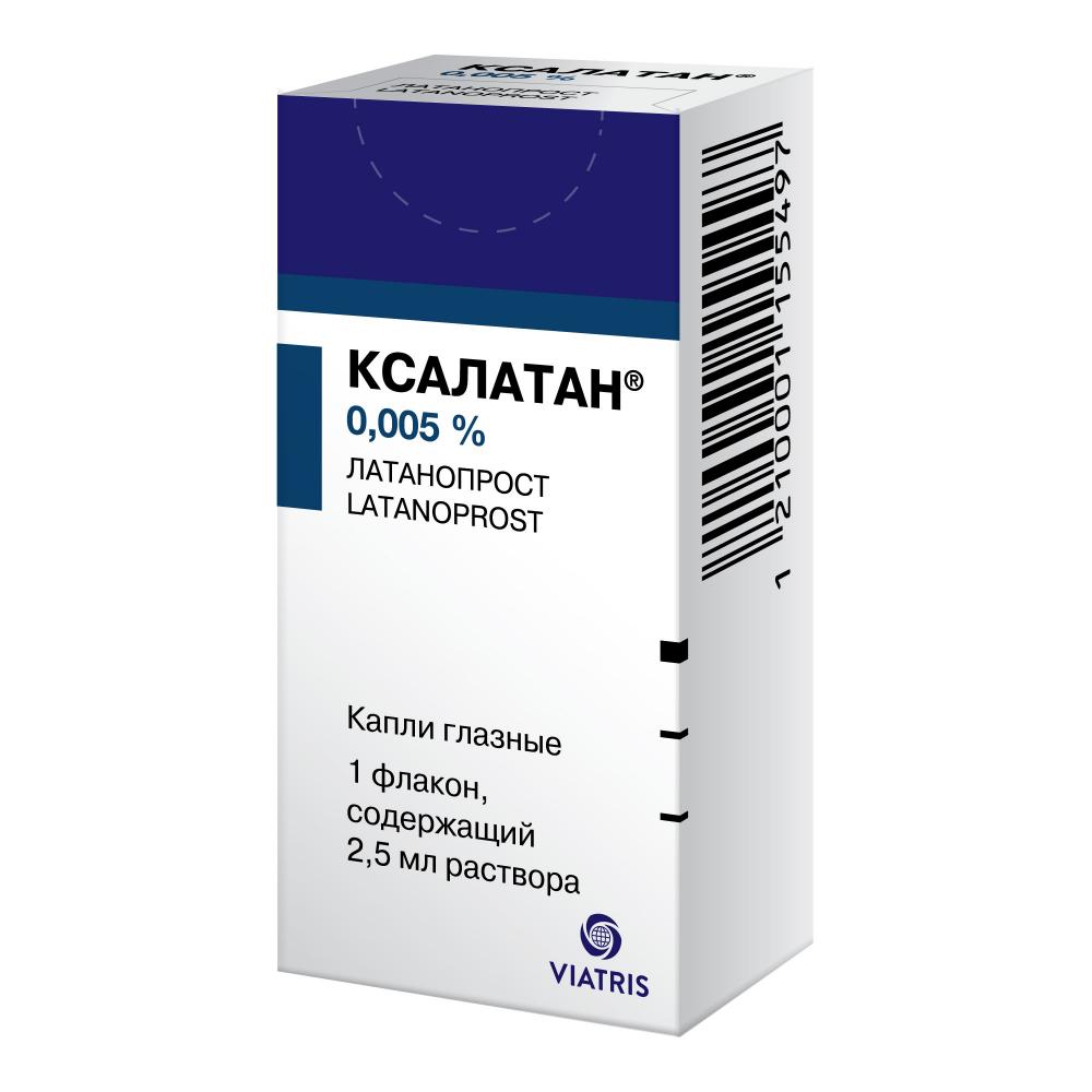 Ксалатан капли глазные 0,005% 2,5мл купить в Москве по цене от 731 рублей