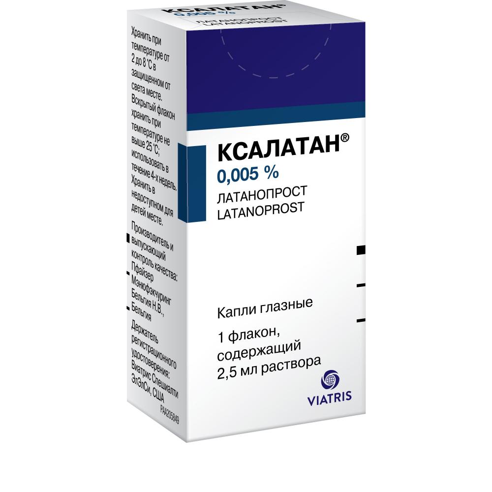 Ксалатан капли глазные 0,005% 2,5мл купить в Москве по цене от 731 рублей