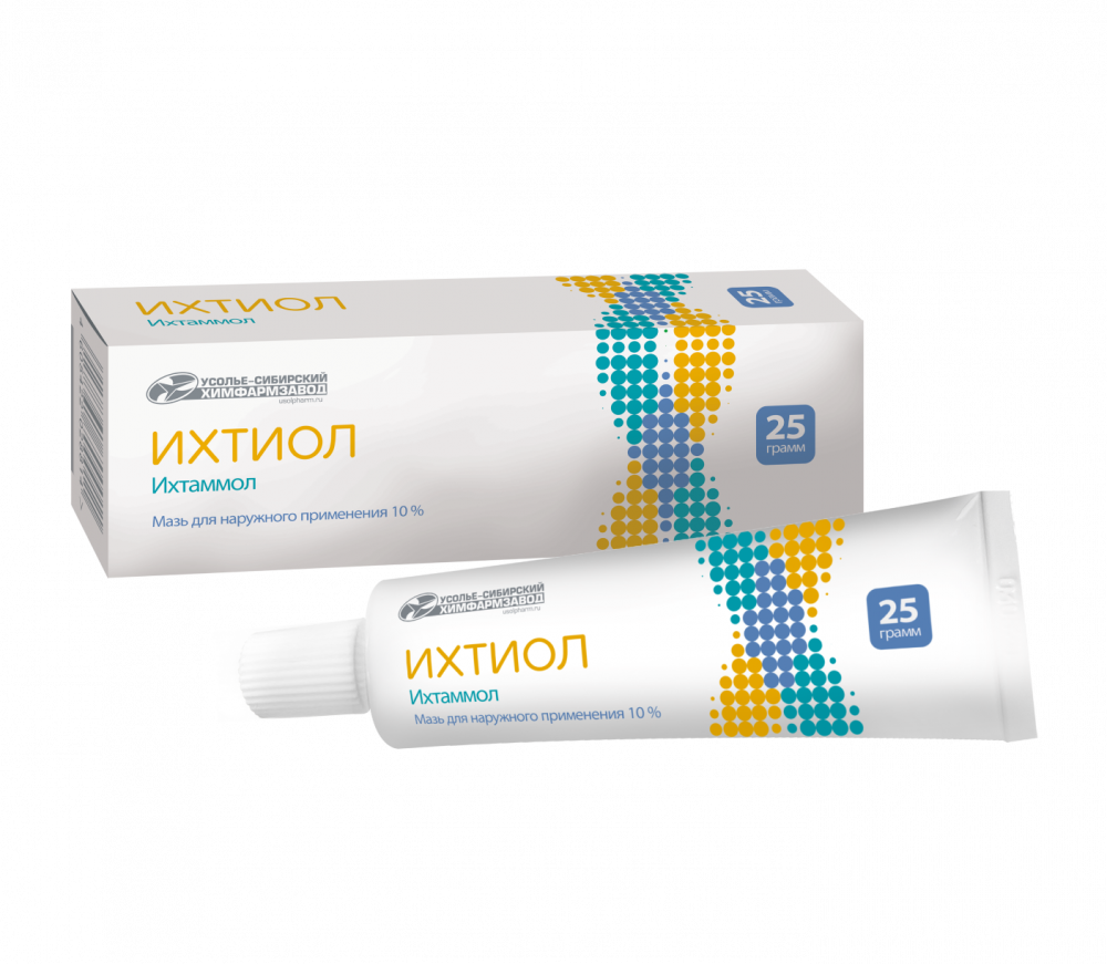 Ихтиол мазь 10% 25г купить в Москве по цене от 36 рублей