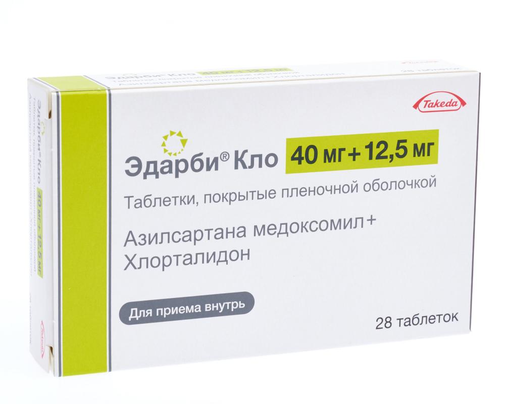 Эдарби Кло таблетки покрытые оболочкой 40мг+12,5мг №28 купить в Москве ...