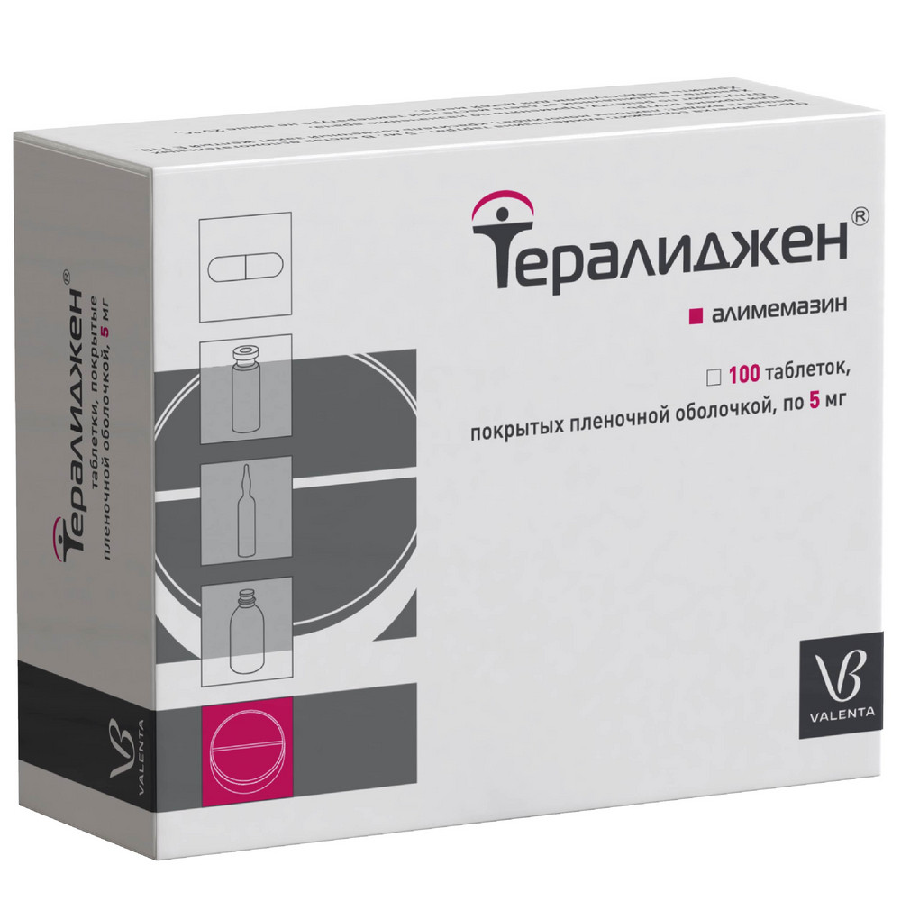 Тералиджен таблетки 5мг №100 купить в Москве по цене от 1820 рублей