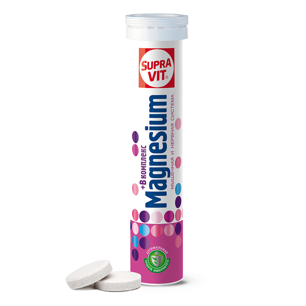 Супра Вит Магний+В комплекс таблетки шипучие №20 купить в Москве по ...