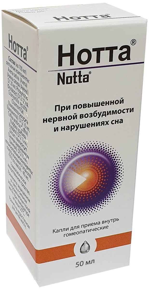 Нотта капли гомеопатические 50мл   по цене от 562 рублей