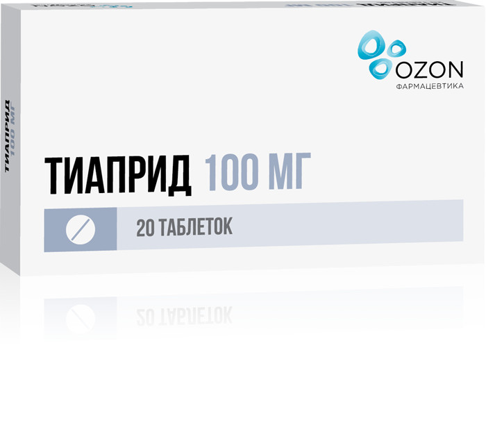 Тиаприд Озон таблетки 100мг №20   по цене от 1265 рублей