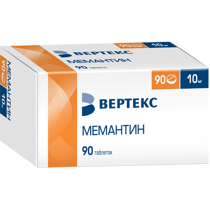 Мемантин таблетки покрытые оболочкой 10мг №90 Вертекс купить в Москве ...