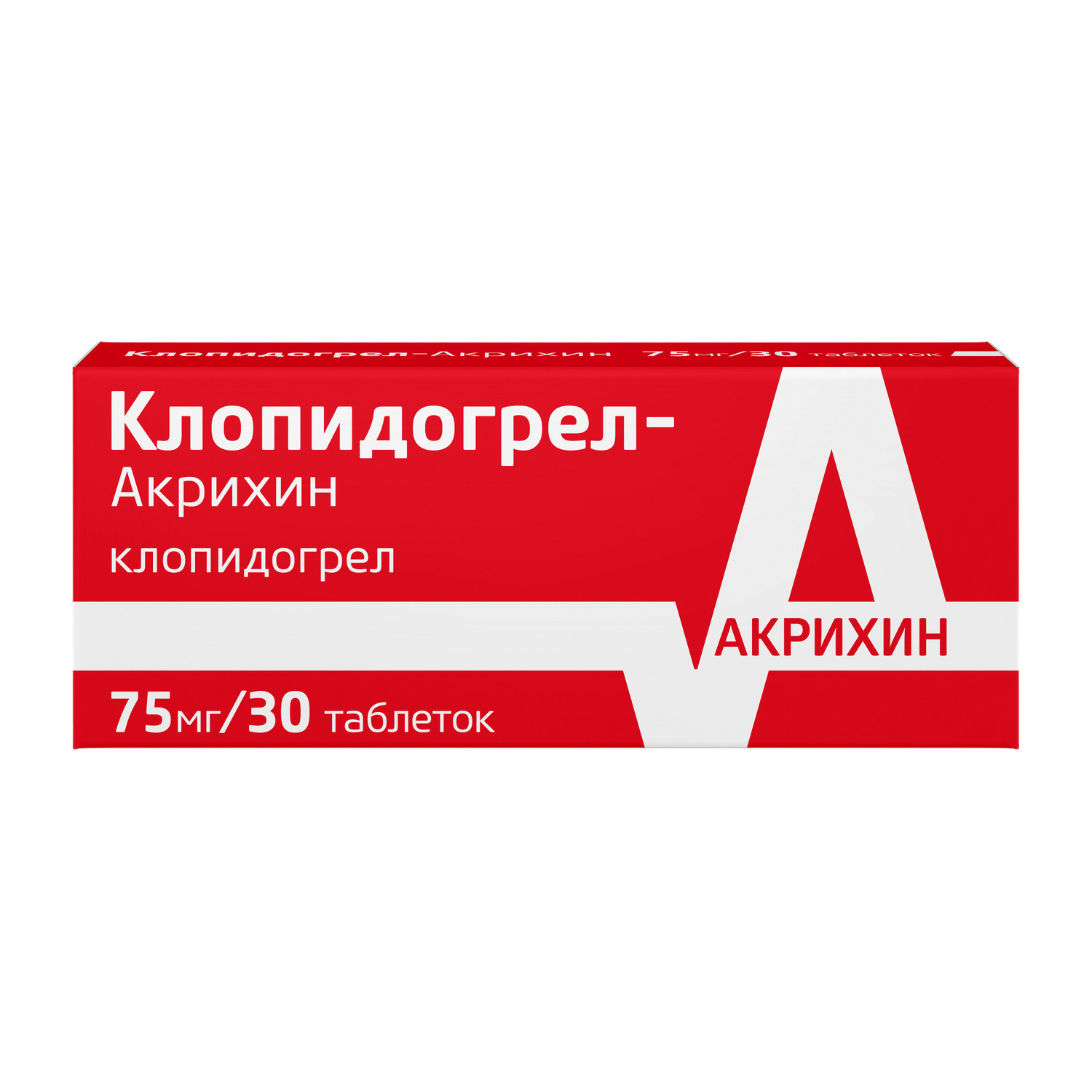 Клопидогрел-Акрихин таблетки 75мг №30   по цене от 468.5 .