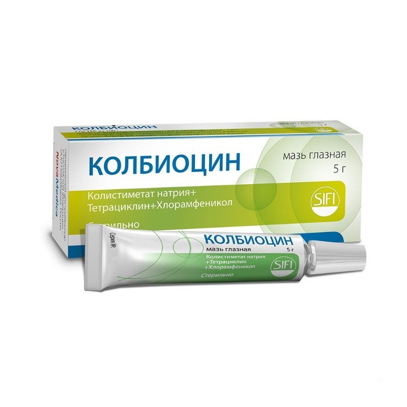 Колбиоцин мазь глазная 5г   по цене от 330 рублей