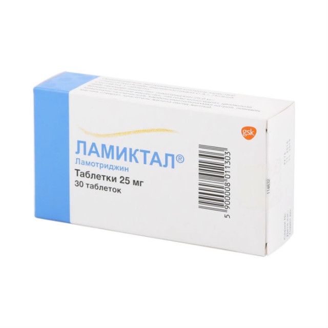 Изображение товара Ламиктал таблетки 25 мг для лечения эпилепсии и биполярных расстройств 30 шт
