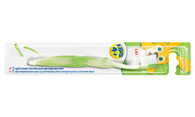 Лакалют зубная щетка Кидс для детей от 4лет купить в Москве по цене от 252 рублей