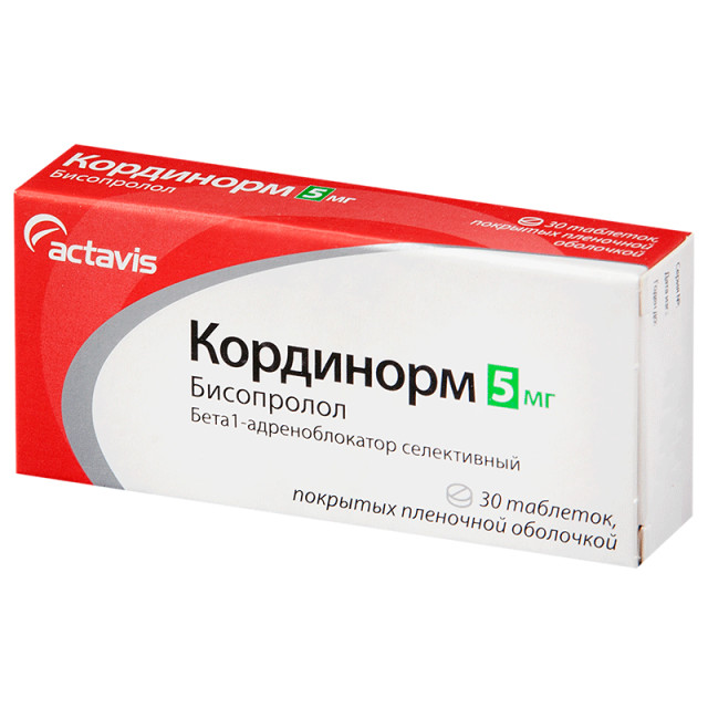 Кординорм таблетки покрытые оболочкой 5мг №30 купить в Москве по цене от 0 рублей