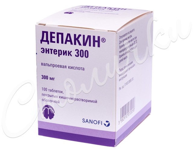 Депакин энтерик 300 таблетки покрытые оболочкой №100 купить в Москве по цене от 379.5 рублей