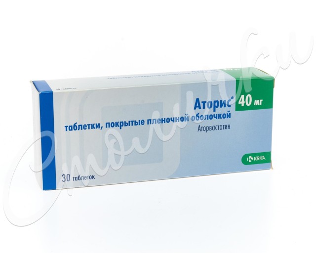 Аторис таблетки 40мг №30 купить в Москве по цене от 753 рублей