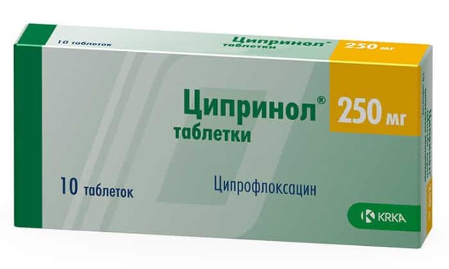 Ципринол таблетки покрытые оболочкой 250мг №10 купить в Москве по цене от 60 рублей