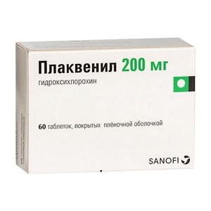 Изображение товара Плаквенил таблетки 200 мг для лечения малярии и аутоиммунных заболеваний №60