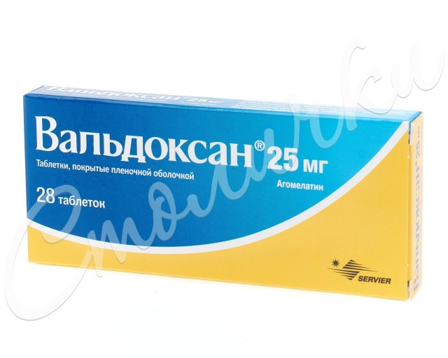 Вальдоксан таблетки 25мг №28 купить в Москве по цене от 1457 рублей