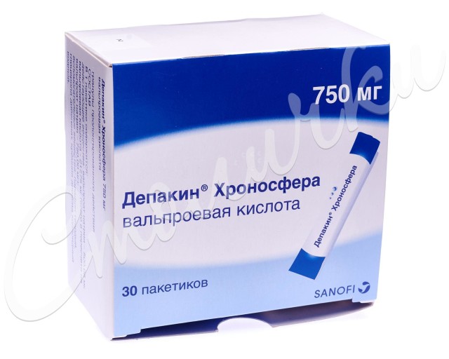 Депакин Хроносфера гранулы пролонгированные 750мг №30 купить в Москве по цене от 643.5 рублей