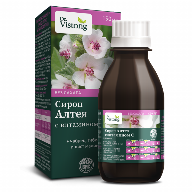 Изображение товара Др. Вистонг сироп Алтей/витамин С 150мл