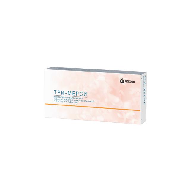 Изображение товара Три-Мерси трёхфазные комбинированные таблетки покрытые оболочкой 21 шт