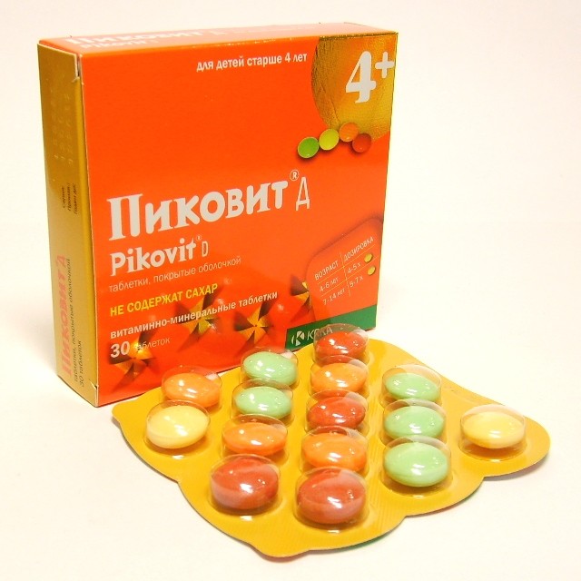 Пиковит таблетки покрытые оболочкой №30 купить в Москве по цене от 327 рублей