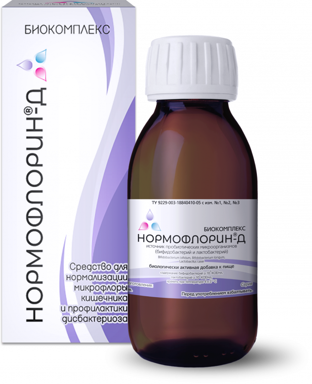 Изображение товара Нормофлорин-Д биокомплекс концентрат жидкий 100мл для здоровья кишечника