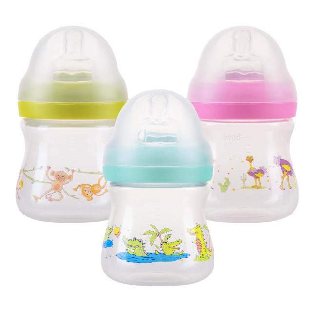 Изображение товара Курносики бутылочка широк.горло 150мл+соска силикон 11208