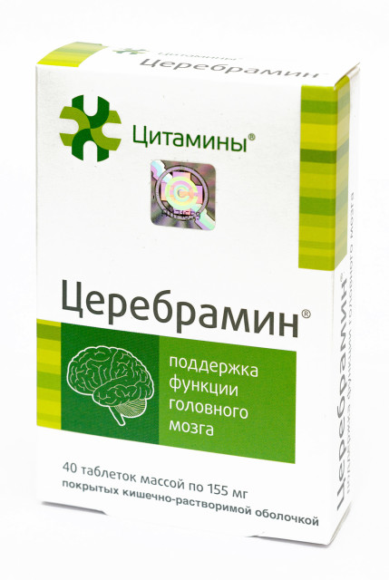Изображение товара Церебрамин таблетки №40 для улучшения памяти и мозгового кровообращения