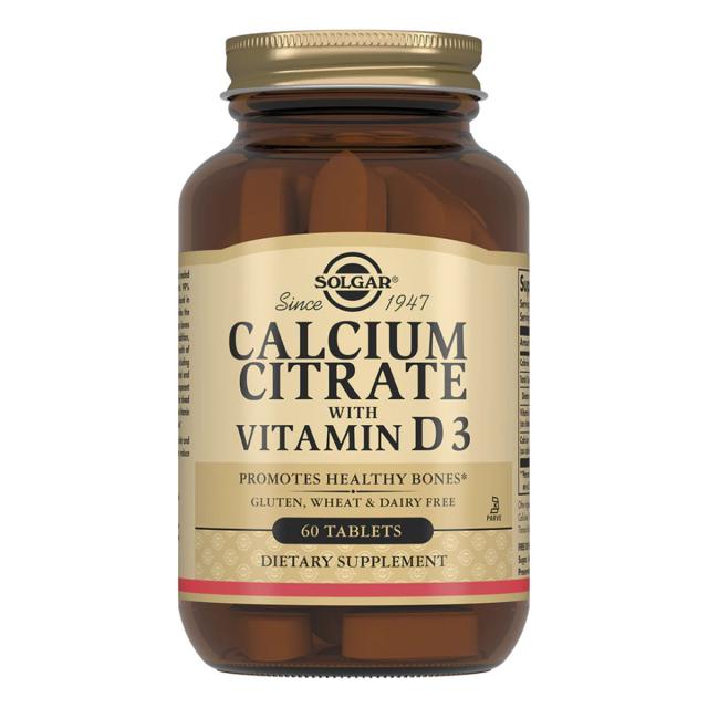 Изображение товара Солгар Цитрат Кальция Витамин Д3 таблетки 60 шт для здоровья костей