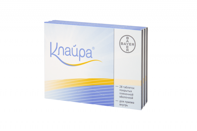 Изображение товара Клайра таблетки покрытые оболочкой №28х3 - комбинированный контрацептив