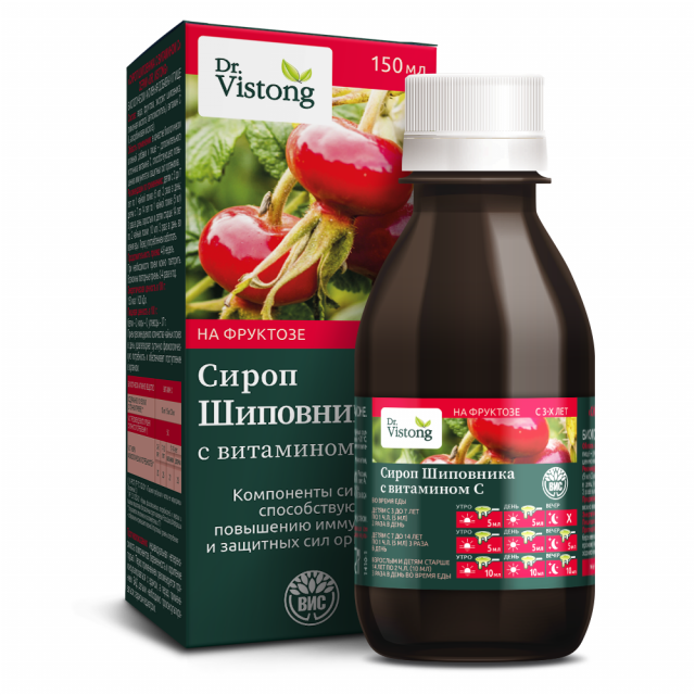 Изображение товара Др. Вистонг сироп Шиповник/витамин С 150мл