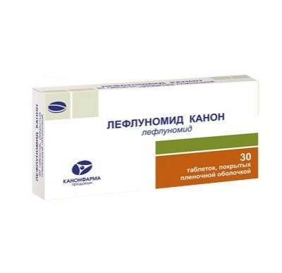 Лефлуномид Канон таблетки покрытые оболочкой 20мг №30 купить в Москве по цене от 936.5 рублей