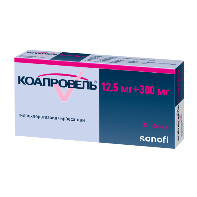 Изображение товара Коапровель таблетки 12,5мг+300мг №28