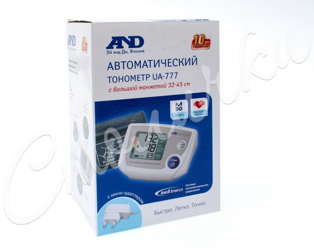 Изображение товара Эй Энд Ди Тонометр автомат UA-777 с адаптером/больш. манжета