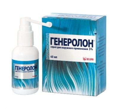 Изображение товара Генеролон спрей 5% 60мл для роста волос при облысении