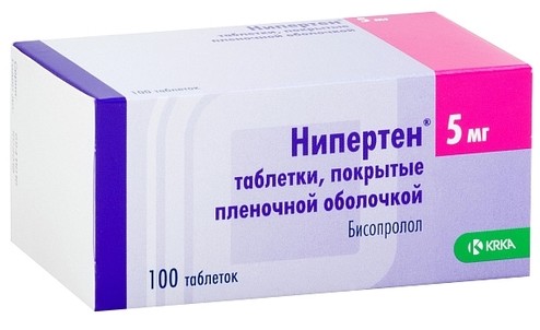 Нипертен таблетки покрытые оболочкой 5мг №100 купить в Москве по цене от 293 рублей