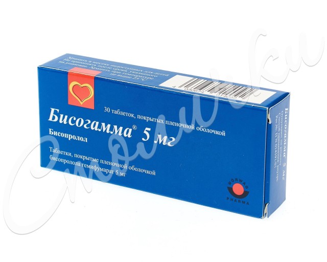 Изображение товара Бисогамма таблетки покрытые оболочкой 5мг №30