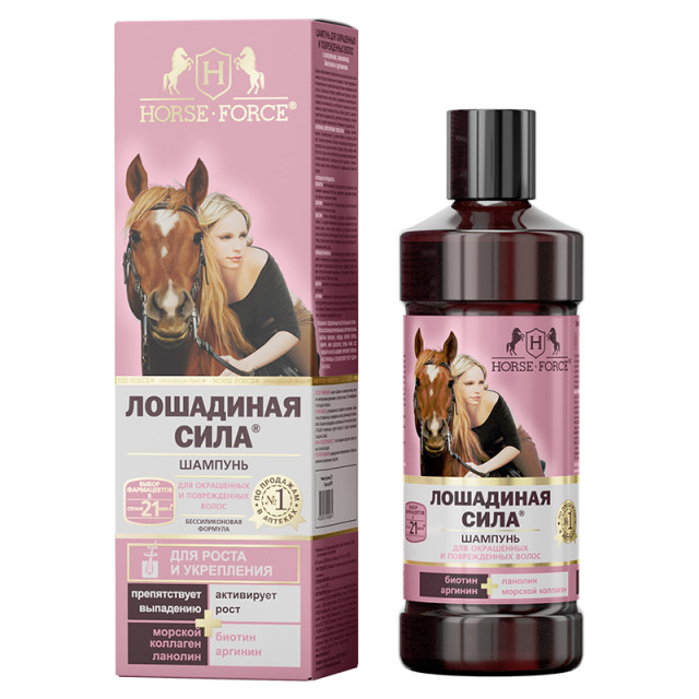 Изображение товара Лошадиная сила шампунь для окрашенных и поврежденных волос 500мл
