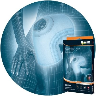 Изображение товара Би Велл Рехаб Бандаж на колен. сустав согрев. аэропрен ребра жестк. р.XL сер. W-339