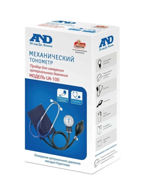 Изображение товара Эй Энд Ди Тонометр механический UA-100 с стетоскопом