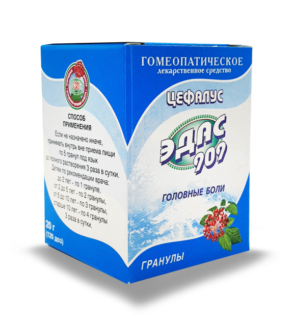 Изображение товара Гомеопатические гранулы Эдас-909 Цефалус для лечения головной боли 20 г