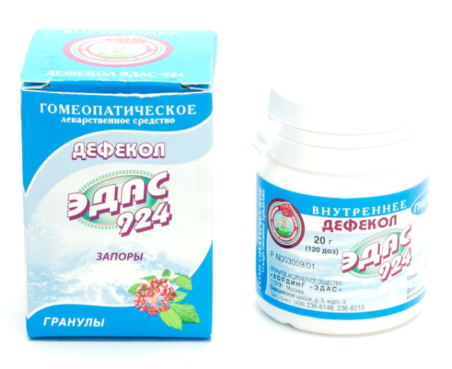 Изображение товара Дефекол Эдас-924 гомеопатические гранулы для запоров
