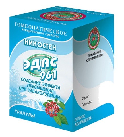 Изображение товара Эдас-961 Никостен (никотин. зависим.) гранулы 20г