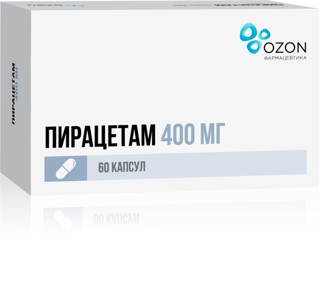 Изображение товара Пирацетам Озон капсулы 400мг №60 для улучшения памяти и мозга