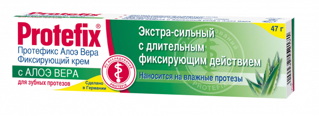 Изображение товара Протефикс крем для фиксации зубных протезов экстра сильный алоэ 40мл