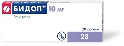 Изображение товара Бидоп таблетки 10 мг для лечения артериальной гипертензии и ишемической болезни сердца