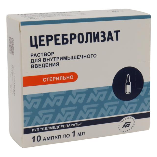 Изображение товара Церебролизат раствор для инъекций 1мл №10 - ноотропное средство для мозга